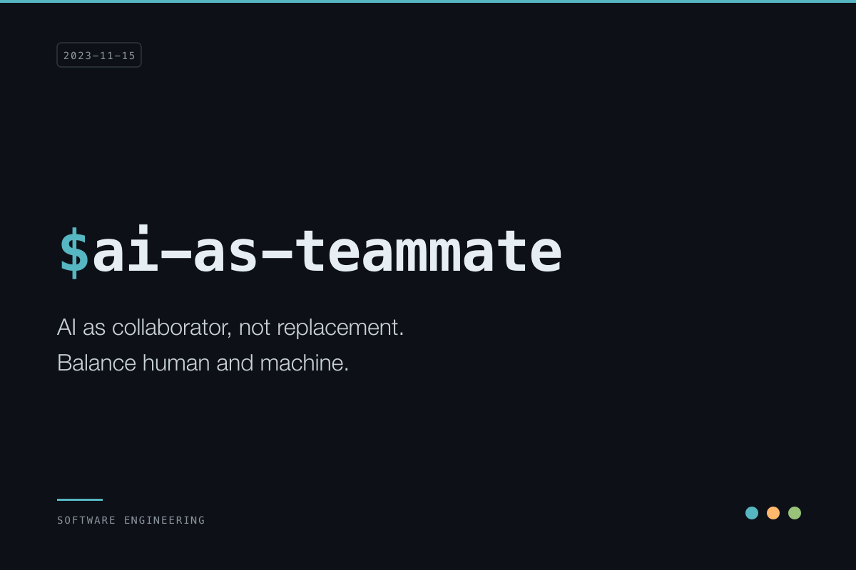AI tools as team members and not leaders in Software Delivery amidst the advancements