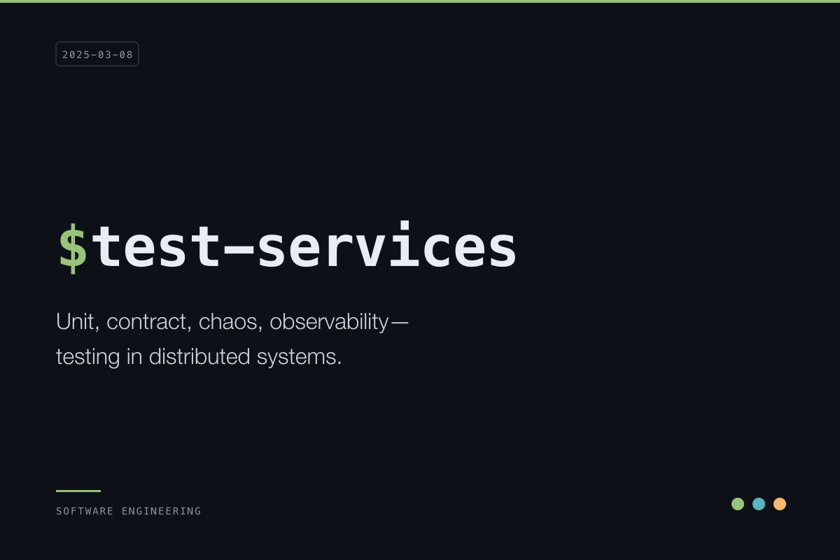 Testing Strategies for Microservices Architectures